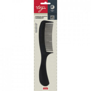 Togu Гребень пластиковый, Арт.1202  с ручкой цвет черный, длина 200 мм