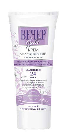 Крем  ВЕЧЕР    Light   увлажняющий  для век и лица (для сухой и чувствит.кожи) в ламин. Тубе  60мл