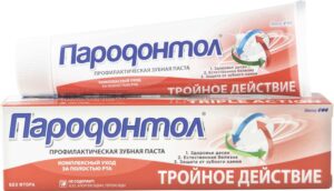 Зубная паста  Пародонтол   Тройное действие   в  лам.тубе  в/ф  124гр