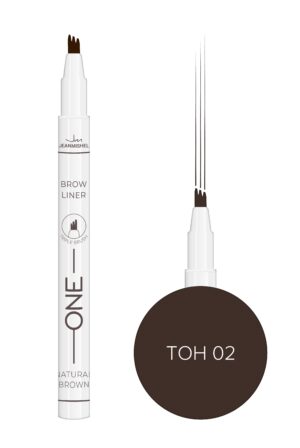 JM Подводка-фломастер Микроблейдинга для бровей тон 02 коричневый с эффектом