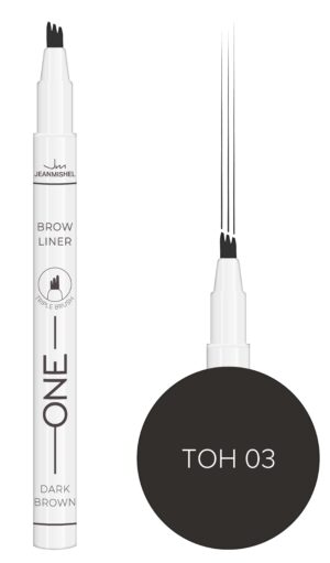 JM Подводка-фломастер Микроблейдинга для бровей тон 03 темно-коричневый с эффектом