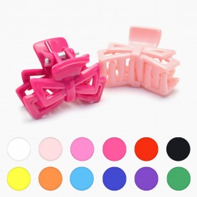 РФ КРАБИК   Арт.224  ДВОЙНОЙ  БАНТИК  ДЛЯ  ВОЛОС   4 См    4 зубчика  (12 Шт/УП)   Цена за 1ШТ