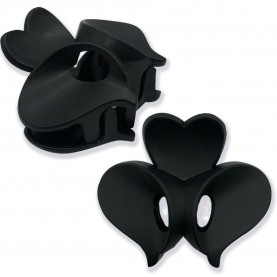 РФ КРАБИК   Арт.602  БАНТ-БИГ   ЧЁРНЫЙ  ДЛЯ  ВОЛОС  6*4см   5 Зубчика  (12 Шт/УП)   Цена за 1 ШТ