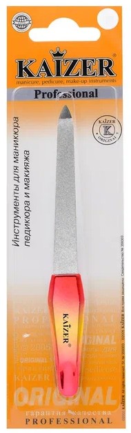 KAIZER Пилка  Арт.701067   металлическая для ногтей, голографическая, длина 125 мм., KAIZER