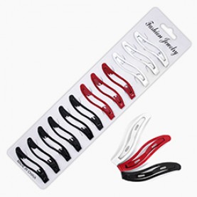 РФ ЗАЖИМ   Арт.311  КРАПИНКА  Для Волос    6 См Овал -Волна МИКС    Цена  ЗА  УПАК.  12 Шт