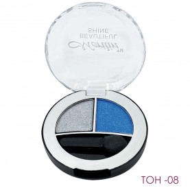 РФ Тени для век  2 цвета № 08 /серый+синий/ 2 в 1 BEAUTIFUL SHINE , с апплик. Арт.08
