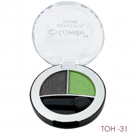 РФ Тени для век  2 цвета № 31 /коричневый-яркий зеленый лайм / 2 в 1 BEAUTIFUL SHINE , с апплик. Арт.08