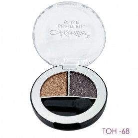 РФ Тени для век  2 цвета № 68 /золотисто-коричневый+шоколадный перламутр/ 2 в 1 BEAUTIFUL SHINE , с апплик. Арт.08