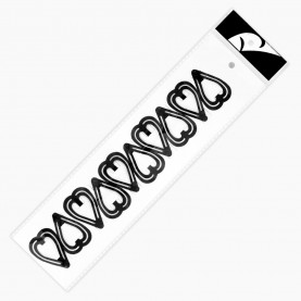 РФ ЗАЖИМ   Арт.306-1  Для Волос     4,5*3см ЧЕРНОЕ Сердечко   Цена  ЗА  УПАК. 10 Шт