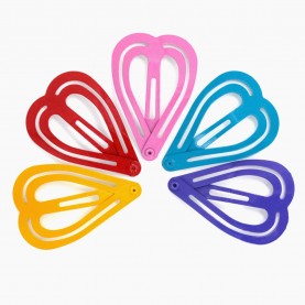 РФ ЗАЖИМ   Арт.306  ДЛЯ  ВОЛОС   ЦВЕТНОЕ  СЕРДЕЧКО   4,5*3см     Цена  ЗА  УПАК. 10 Шт