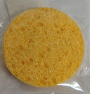 РФ Губка  Арт.25-1   для Умывания  и Снятия  Макияжа  Круг  6см * 0,7см