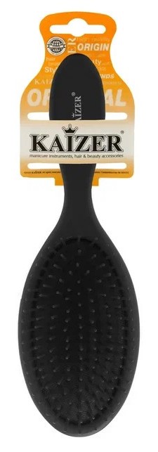 KAIZER Расческа  Арт.90001     массажная, пластиковые зубья, черная