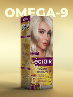 ЕCLAIR Стойкая крем-краска  тон  11.0  для волос  с маслами "OMEGA 9",   СКАНДИНАВСКИЙ  БЛОНДИН