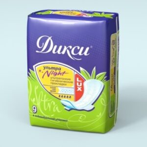 ДИКСИ Гигиен.  Прокладки   " Ультра ночные  Люкс "  9шт