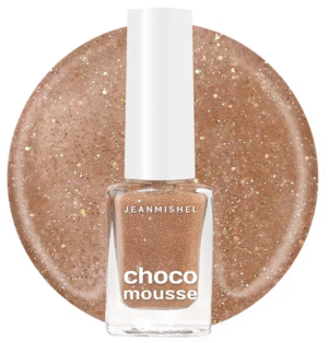 JM Лак для ногтей Choco mousse тон 473 сливочный крем блестки