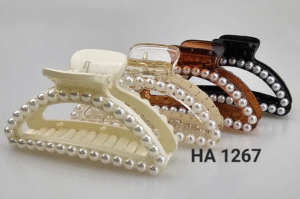 LR Краб большой  Арт.1267  9см.,с бусинами, в форме полумесяца, цвета микс уп.12шт