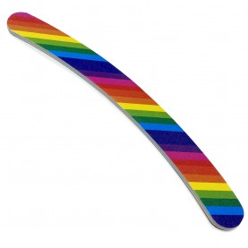 ПИЛКА   ДЛЯ НОГТЕЙ  РАДУГА  изогнутая 17,5см в упаковке 10шт цена за 1шт