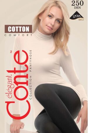 Колготки женские   COTON 250   р 6   Nero (Скидка с отпускной цены производителя 6%)