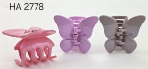 LR Заколка краб для волос "Бабочка", Арт.2778   6,5см, уп.6шт