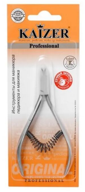 KAIZER Кусачки  Арт.403060  маникюрные, спиральная пружина, ручная алмазная заточка, серебро