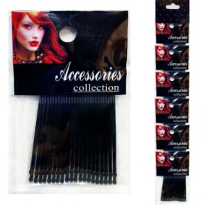 РФ НЕВИДИМКИ   Арт.16  для волос Чёрная,  6,5 См  ЦЕНА ЗА 1 УП -20 ШТ  (БЛИСТЕР 6 УП)