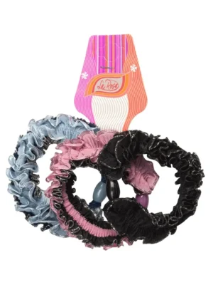 LR Резинка из кружева с бусиной,  Арт.9151 цена за 3шт/спайка